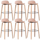 Scandinavian Armless Bar Height Stool Plastic and Solid Wood Bar Stool for Living Room