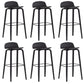 Scandinavian Armless Bar Height Stool Plastic and Solid Wood Bar Stool for Living Room
