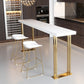 Metal Barstools Glam Armless Bar Stools with Gold Metal Legs
