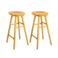 Industrial Armless Bar Stools Wood Dining Stool with Footrest Natural 2 Piece Set Clearhalo 'Bar Furniture' 'Bar Stools' 'bar_stools' 'furn' 'furn_bar_stools' 'Furniture' 'Kitchen & Dining Furniture' 6556756