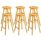 Industrial Armless Bar Stools Wood Dining Stool with Footrest Natural 6 Piece Set Clearhalo 'Bar Furniture' 'Bar Stools' 'bar_stools' 'furn' 'furn_bar_stools' 'Furniture' 'Kitchen & Dining Furniture' 6556760