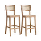 Contemporary Solid Wood Frame Stool Low Back Armless Bar Stool Wood 2 Piece Set Clearhalo 'Bar Furniture' 'Bar Stools' 'bar_stools' 'furn' 'furn_bar_stools' 'Furniture' 'Kitchen & Dining Furniture' 6556785
