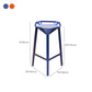 Modern Armless Backrest Counter Stool Iron Bar Stool with Cushion and Pedal for Bar Clearhalo 'Bar Furniture' 'Bar Stools' 'bar_stools' 'furn' 'furn_bar_stools' 'Furniture' 'Kitchen & Dining Furniture' 6556825