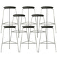 Contemporary Indoor Metal Bar Stool Backless Upholstered Bar Stool