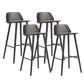 Contemporary Indoor Solid Wood Bar Stool Low Back Armless Stool Black 4 Piece Set Clearhalo 'Bar Furniture' 'Bar Stools' 'bar_stools' 'furn' 'furn_bar_stools' 'Furniture' 'Kitchen & Dining Furniture' 6556915