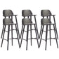 Contemporary Indoor Solid Wood Bar Stool Low Back Armless Stool Black 6 Piece Set Clearhalo 'Bar Furniture' 'Bar Stools' 'bar_stools' 'furn' 'furn_bar_stools' 'Furniture' 'Kitchen & Dining Furniture' 6556916