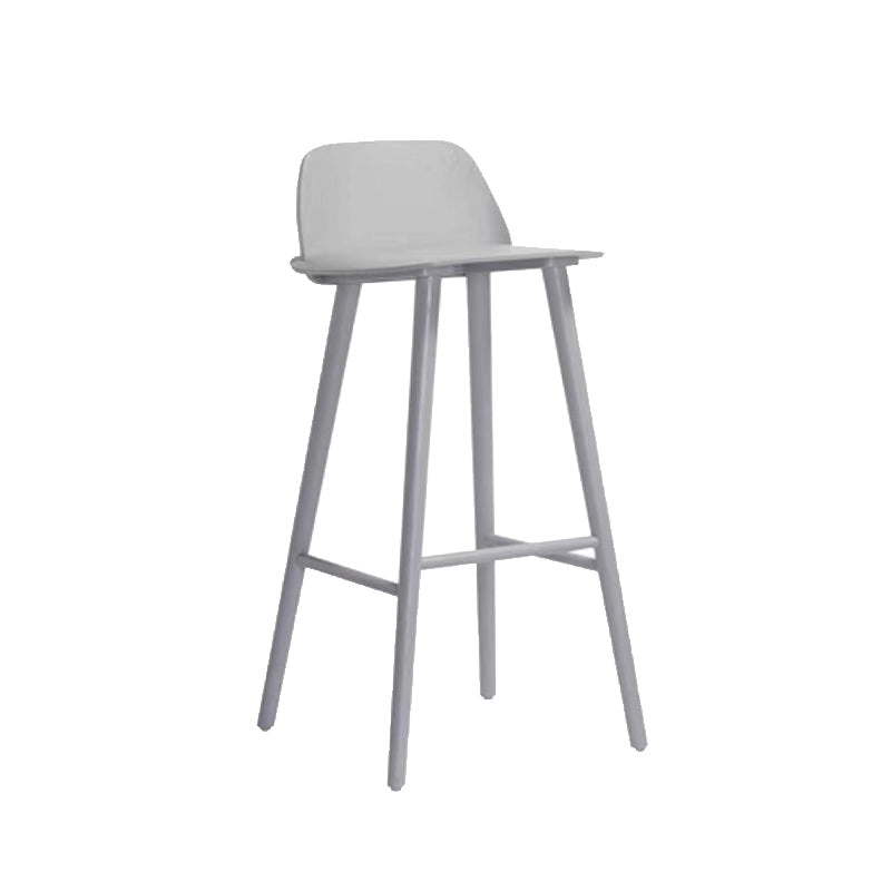 Contemporary Indoor Solid Wood Bar Stool Low Back Armless Stool Grey 1 Piece Clearhalo 'Bar Furniture' 'Bar Stools' 'bar_stools' 'furn' 'furn_bar_stools' 'Furniture' 'Kitchen & Dining Furniture' 6556920