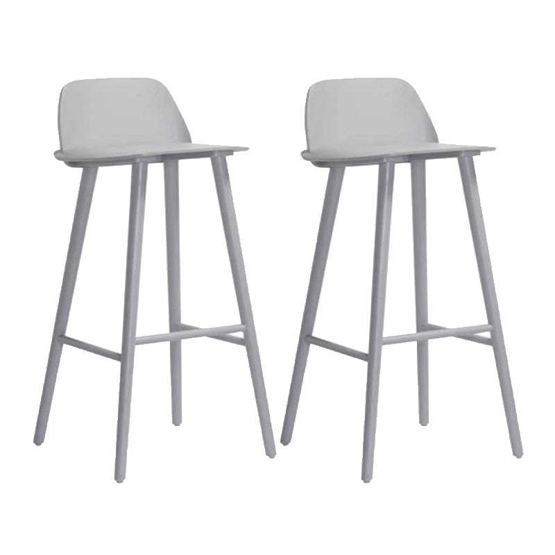 Contemporary Indoor Solid Wood Bar Stool Low Back Armless Stool Grey 2 Piece Set Clearhalo 'Bar Furniture' 'Bar Stools' 'bar_stools' 'furn' 'furn_bar_stools' 'Furniture' 'Kitchen & Dining Furniture' 6556923