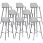 Contemporary Indoor Solid Wood Bar Stool Low Back Armless Stool Grey 8 Piece Set Clearhalo 'Bar Furniture' 'Bar Stools' 'bar_stools' 'furn' 'furn_bar_stools' 'Furniture' 'Kitchen & Dining Furniture' 6556928