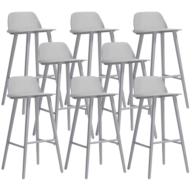 Contemporary Indoor Solid Wood Bar Stool Low Back Armless Stool Grey 8 Piece Set Clearhalo 'Bar Furniture' 'Bar Stools' 'bar_stools' 'furn' 'furn_bar_stools' 'Furniture' 'Kitchen & Dining Furniture' 6556928