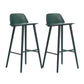 Contemporary Indoor Solid Wood Bar Stool Low Back Armless Stool Green 2 Piece Set Clearhalo 'Bar Furniture' 'Bar Stools' 'bar_stools' 'furn' 'furn_bar_stools' 'Furniture' 'Kitchen & Dining Furniture' 6556930