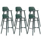 Contemporary Indoor Solid Wood Bar Stool Low Back Armless Stool Green 6 Piece Set Clearhalo 'Bar Furniture' 'Bar Stools' 'bar_stools' 'furn' 'furn_bar_stools' 'Furniture' 'Kitchen & Dining Furniture' 6556932
