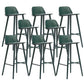 Contemporary Indoor Solid Wood Bar Stool Low Back Armless Stool Green 8 Piece Set Clearhalo 'Bar Furniture' 'Bar Stools' 'bar_stools' 'furn' 'furn_bar_stools' 'Furniture' 'Kitchen & Dining Furniture' 6556933
