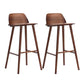 Contemporary Indoor Solid Wood Bar Stool Low Back Armless Stool Walnut 2 Piece Set Clearhalo 'Bar Furniture' 'Bar Stools' 'bar_stools' 'furn' 'furn_bar_stools' 'Furniture' 'Kitchen & Dining Furniture' 6556934