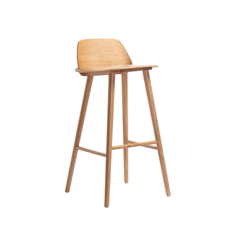 Contemporary Indoor Solid Wood Bar Stool Low Back Armless Stool Natural 1 Piece Clearhalo 'Bar Furniture' 'Bar Stools' 'bar_stools' 'furn' 'furn_bar_stools' 'Furniture' 'Kitchen & Dining Furniture' 6556938