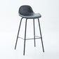 Tabouret de bar moderne en faux cuir, tabouret d'intérieur à dossier bas avec pieds en métal