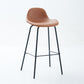 Tabouret de bar moderne en faux cuir, tabouret d'intérieur à dossier bas avec pieds en métal