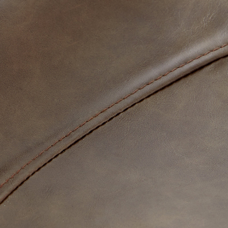 Tabouret de bar moderne en faux cuir, tabouret d'intérieur à dossier bas avec pieds en métal