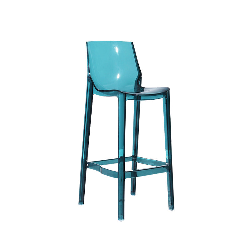 Industrial Armless Low Back Stool Acrylic Bar Stool for Living Room Clearhalo 'Bar Furniture' 'Bar Stools' 'bar_stools' 'furn' 'furn_bar_stools' 'Furniture' 'Kitchen & Dining Furniture' 6557029