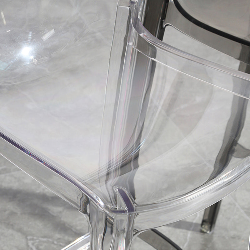 Industrial Armless Low Back Stool Acrylic Bar Stool for Living Room Clearhalo 'Bar Furniture' 'Bar Stools' 'bar_stools' 'furn' 'furn_bar_stools' 'Furniture' 'Kitchen & Dining Furniture' 6557030
