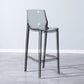 Industrial Armless Low Back Stool Acrylic Bar Stool for Living Room Gray-Clear 1 Piece Clearhalo 'Bar Furniture' 'Bar Stools' 'bar_stools' 'furn' 'furn_bar_stools' 'Furniture' 'Kitchen & Dining Furniture' 6557031