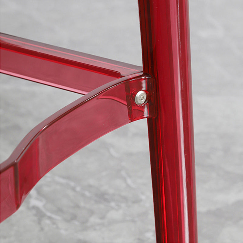 Industrial Armless Low Back Stool Acrylic Bar Stool for Living Room Clearhalo 'Bar Furniture' 'Bar Stools' 'bar_stools' 'furn' 'furn_bar_stools' 'Furniture' 'Kitchen & Dining Furniture' 6557032