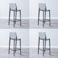 Industrial Armless Low Back Stool Acrylic Bar Stool for Living Room Gray-Clear 4 Piece Set Clearhalo 'Bar Furniture' 'Bar Stools' 'bar_stools' 'furn' 'furn_bar_stools' 'Furniture' 'Kitchen & Dining Furniture' 6557034