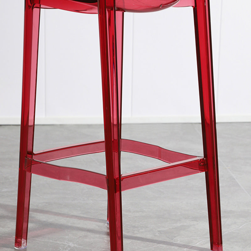 Industrial Armless Low Back Stool Acrylic Bar Stool for Living Room Clearhalo 'Bar Furniture' 'Bar Stools' 'bar_stools' 'furn' 'furn_bar_stools' 'Furniture' 'Kitchen & Dining Furniture' 6557035