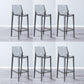 Industrial Armless Low Back Stool Acrylic Bar Stool for Living Room Gray-Clear 6 Piece Set Clearhalo 'Bar Furniture' 'Bar Stools' 'bar_stools' 'furn' 'furn_bar_stools' 'Furniture' 'Kitchen & Dining Furniture' 6557036
