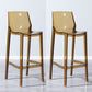 Industrial Armless Low Back Stool Acrylic Bar Stool for Living Room Clear-Brown 2 Piece Set Clearhalo 'Bar Furniture' 'Bar Stools' 'bar_stools' 'furn' 'furn_bar_stools' 'Furniture' 'Kitchen & Dining Furniture' 6557043