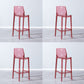 Industrial Armless Low Back Stool Acrylic Bar Stool for Living Room Clear-Red 4 Piece Set Clearhalo 'Bar Furniture' 'Bar Stools' 'bar_stools' 'furn' 'furn_bar_stools' 'Furniture' 'Kitchen & Dining Furniture' 6557050