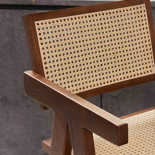 Wood Low Back Dining Stools Contemporary Armed Bar Stools with Footrest