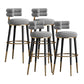 Glam Velvet Upholstered Bar Stool Indoor Low Back Armless Stool