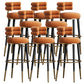 Glam Velvet Upholstered Bar Stool Indoor Low Back Armless Stool
