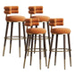 Glam Velvet Upholstered Bar Stool Indoor Low Back Armless Stool