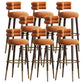 Glam Velvet Upholstered Bar Stool Indoor Low Back Armless Stool