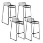 Industrial Armless Low Back Stool Steel Bar Height Stool for Bristol