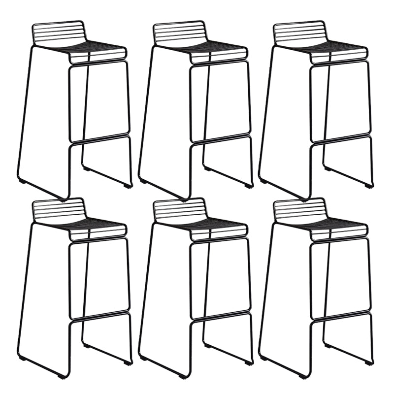 Industrial Armless Low Back Stool Steel Bar Height Stool for Bristol