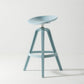 Low Back Plastic Swivel Bar Stool Industrial Armless Stool for Living Room Blue 1 Piece Counter Stool(26"H) Clearhalo 'Bar Furniture' 'Bar Stools' 'bar_stools' 'furn' 'furn_bar_stools' 'Furniture' 'Kitchen & Dining Furniture' 6557150