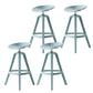 Low Back Plastic Swivel Bar Stool Industrial Armless Stool for Living Room Blue 4 Piece Set Counter Stool(26"H) Clearhalo 'Bar Furniture' 'Bar Stools' 'bar_stools' 'furn' 'furn_bar_stools' 'Furniture' 'Kitchen & Dining Furniture' 6557153