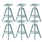 Low Back Plastic Swivel Bar Stool Industrial Armless Stool for Living Room Blue 6 Piece Set Counter Stool(26"H) Clearhalo 'Bar Furniture' 'Bar Stools' 'bar_stools' 'furn' 'furn_bar_stools' 'Furniture' 'Kitchen & Dining Furniture' 6557155