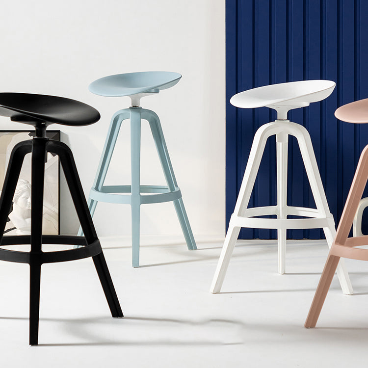Low Back Plastic Swivel Bar Stool Industrial Armless Stool for Living Room Clearhalo 'Bar Furniture' 'Bar Stools' 'bar_stools' 'furn' 'furn_bar_stools' 'Furniture' 'Kitchen & Dining Furniture' 6557156