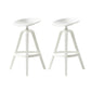 Low Back Plastic Swivel Bar Stool Industrial Armless Stool for Living Room White 2 Piece Set Counter Stool(26"H) Clearhalo 'Bar Furniture' 'Bar Stools' 'bar_stools' 'furn' 'furn_bar_stools' 'Furniture' 'Kitchen & Dining Furniture' 6557161