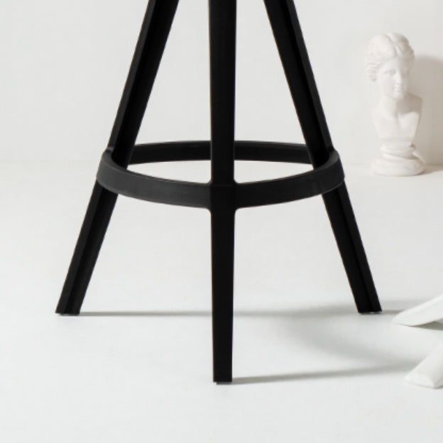 Low Back Plastic Swivel Bar Stool Industrial Armless Stool for Living Room Clearhalo 'Bar Furniture' 'Bar Stools' 'bar_stools' 'furn' 'furn_bar_stools' 'Furniture' 'Kitchen & Dining Furniture' 6557164