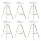 Low Back Plastic Swivel Bar Stool Industrial Armless Stool for Living Room White 6 Piece Set Counter Stool(26"H) Clearhalo 'Bar Furniture' 'Bar Stools' 'bar_stools' 'furn' 'furn_bar_stools' 'Furniture' 'Kitchen & Dining Furniture' 6557165