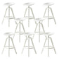 Low Back Plastic Swivel Bar Stool Industrial Armless Stool for Living Room White 8 Piece Set Counter Stool(26"H) Clearhalo 'Bar Furniture' 'Bar Stools' 'bar_stools' 'furn' 'furn_bar_stools' 'Furniture' 'Kitchen & Dining Furniture' 6557167