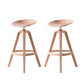Low Back Plastic Swivel Bar Stool Industrial Armless Stool for Living Room Pink 2 Piece Set Counter Stool(26"H) Clearhalo 'Bar Furniture' 'Bar Stools' 'bar_stools' 'furn' 'furn_bar_stools' 'Furniture' 'Kitchen & Dining Furniture' 6557171