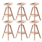 Low Back Plastic Swivel Bar Stool Industrial Armless Stool for Living Room Pink 6 Piece Set Counter Stool(26"H) Clearhalo 'Bar Furniture' 'Bar Stools' 'bar_stools' 'furn' 'furn_bar_stools' 'Furniture' 'Kitchen & Dining Furniture' 6557173