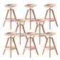 Low Back Plastic Swivel Bar Stool Industrial Armless Stool for Living Room Pink 8 Piece Set Counter Stool(26"H) Clearhalo 'Bar Furniture' 'Bar Stools' 'bar_stools' 'furn' 'furn_bar_stools' 'Furniture' 'Kitchen & Dining Furniture' 6557174