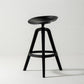 Low Back Plastic Swivel Bar Stool Industrial Armless Stool for Living Room Black 1 Piece Counter Stool(26"H) Clearhalo 'Bar Furniture' 'Bar Stools' 'bar_stools' 'furn' 'furn_bar_stools' 'Furniture' 'Kitchen & Dining Furniture' 6557175